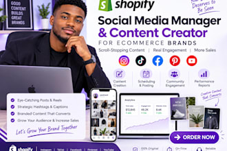 be your shopify social media marketing manager and engaging content creator