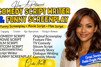 write comedy script, funny screenplay, movie script, screenwriting, film script