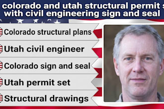 do colorado and utah structural permit set with civil engineering sign and seal