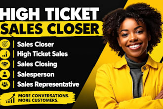be sales closer high ticket sales commission based salesperson online sales