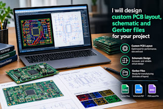 design custom pcb layout, schematic and gerber files