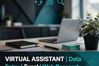 do data entry, web research and virtual assistance