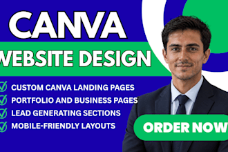 canva website design, canva landing page, portfolio website