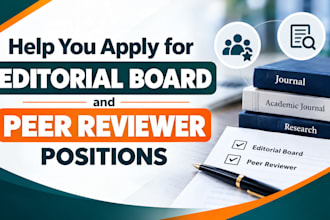 help you apply for editorial board and peer reviewer positions