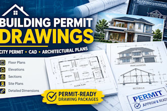 create professional building permit drawings for city permit approval