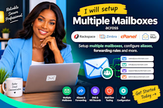 setup multiple mailboxes across racksaces, zimbra, cpanel or zohomail