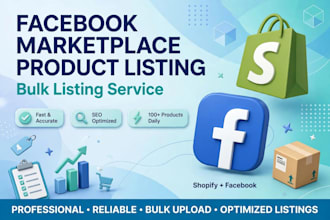 facebook marketplace product listing and product data entry