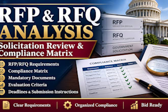 analyze rfp rfq requirements and create a compliance matrix