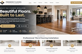 build squarespace tile installer website flooring contractor hardwood floor site