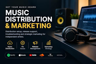 manage your music distribution, fix issues and market your music