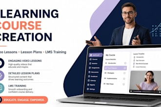 do elearning video course creation, lesson plan, lms training course video