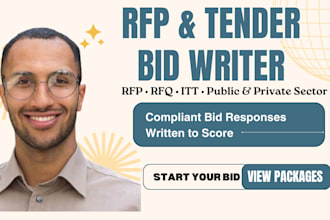 write rfp, rfq and itt bid proposals for government contracts and private tender