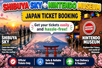 book shibuya sky rooftop for sunset and nintendo museum tickets