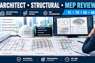 do architect review structural engineering, mep pe engineer in florida tx ca ga