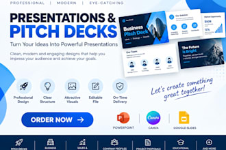 design a professional presentation or pitch deck