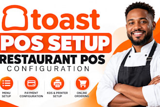 do toast pos setup, menu, payment and restaurant system