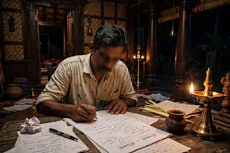 write original malayalam spiritual thriller screenplay with powerful messag