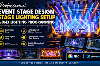 do event stage design event stage lighting setup and dmx lighting programming