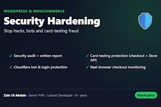 fix wordpress security and stop woocommerce card testing attacks