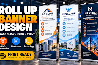 design roll up banner retractable banner pop up display for trade shows