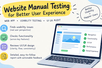 review website manual testing for web app usability testing and UI UX audit