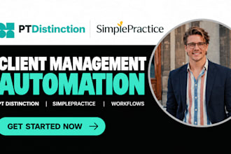 set up pt distinction simplepractice client management automation workflows