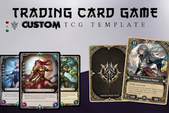 design custom trading card game design collectible cards and card mockups