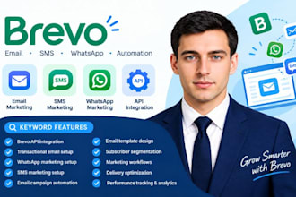 setup brevo API integration transactional email whatsapp marketing SMS marketing