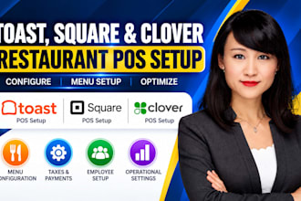 setup toast square and clover restaurant menus and modifiers