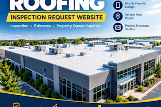 build a commercial roofing website for inspection requests