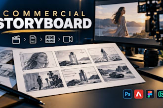 commercial advertising storyboard, tvc and brand video campaign pre production