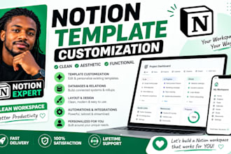 notion expert, notion dashboard, notion template