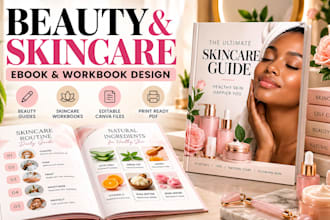 design beauty skincare ebook workbook canva guild and formatting beauty PDF