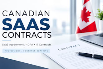 draft canadian saas agreements, dpa, IT and software contracts