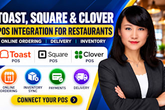 integrate toast pos square pos and clover for restaurants
