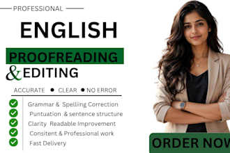 proofread and edit your english content for a polished final draft