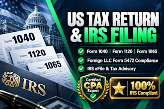 prepare your USA individual, business or gift tax returns as a CPA