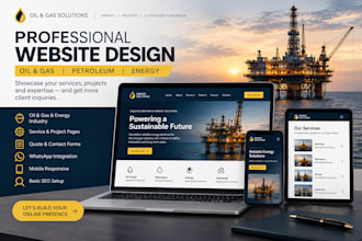 design oil and gas website petroleum company energy oilfield industrial leads