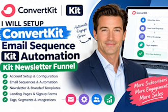 setup convertkit email sequence kit automation kit newsletter funnel
