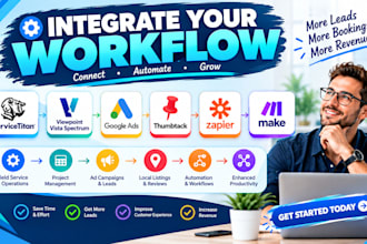 integrate servicetitan viewpoint vista spectrum google ads thumbtack zapier make