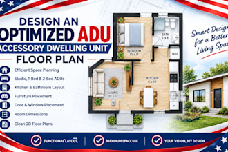 design an optimized adu accessory dwelling unit floor plan
