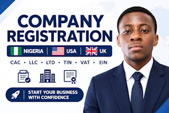 register your company in nigeria cac, USA llc, or UK ltd, USA tax filing,