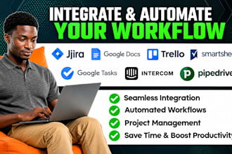 integrate jjira google docs tasks trello smartsheet intercom pipedrive