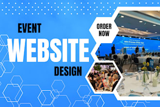design event website booking event planning website event management website