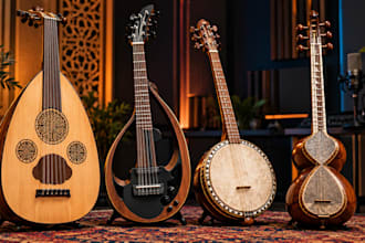 record oud, electric oud, cümbüs or iranian instruments