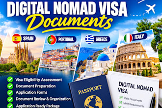 prepare spain portugal greece italy digital nomad visa documents