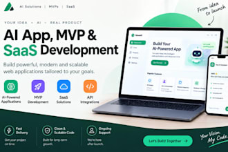 build your ai app, mvp, saas web app or ai powered application