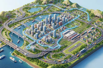create custom road network, route and transportation maps