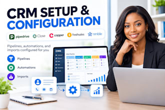 configure pipedrive, close, copper, freshsales or nimble CRM