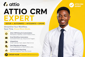 setup attio crm attio workflow automate attio  pipedrive dynamics365 monday com